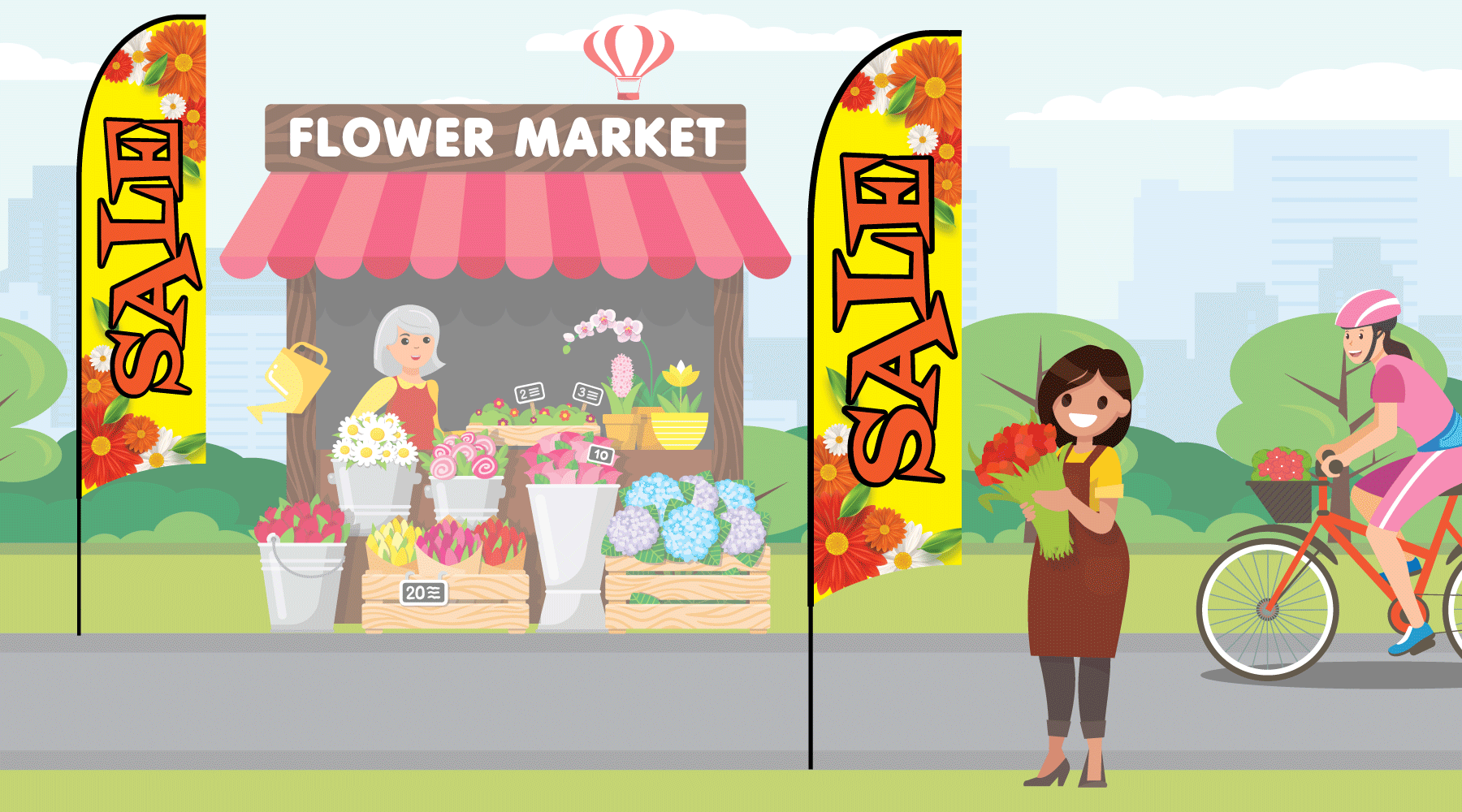 Florist Banner - Feather Flag for Sale